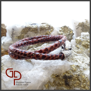 Leather snake bracelet No 1