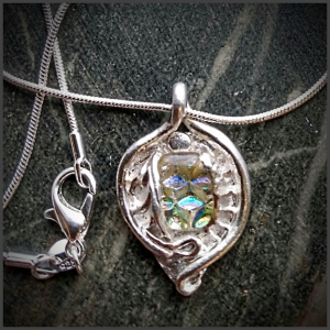 Nature fine silver pendant No 5