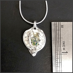 Nature fine silver pendant No 5