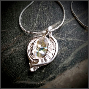 Nature fine silver pendant No 5