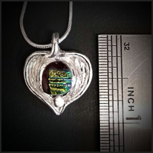 Nature fine silver pendant No 6