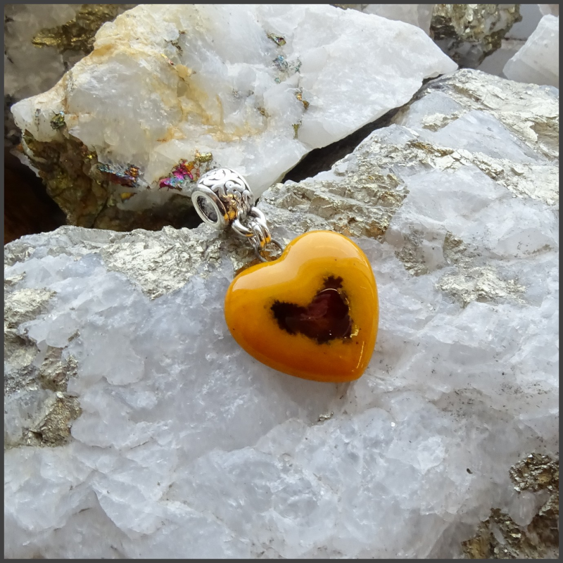 Heart glass fusion pendant No 59