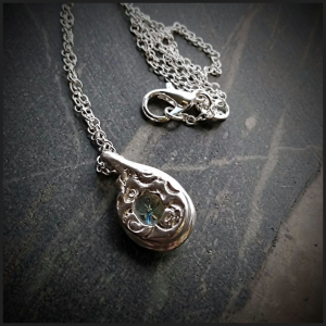 Nature fine silver pendant No 7