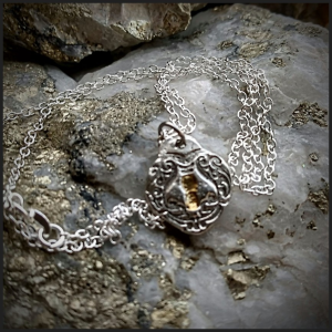 Pendentif en argent et or 24k No 1