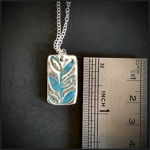 Silver and enamel pendant No 1