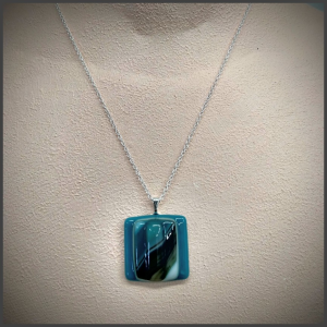 Fused glass pendant No 135