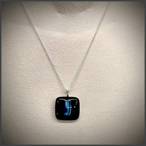 Fused glass pendant No 136