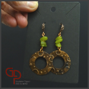 Copper earrings No 8