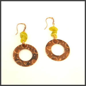 Copper earrings No 8