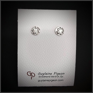 Boucles d'oreilles en argent fin No 3