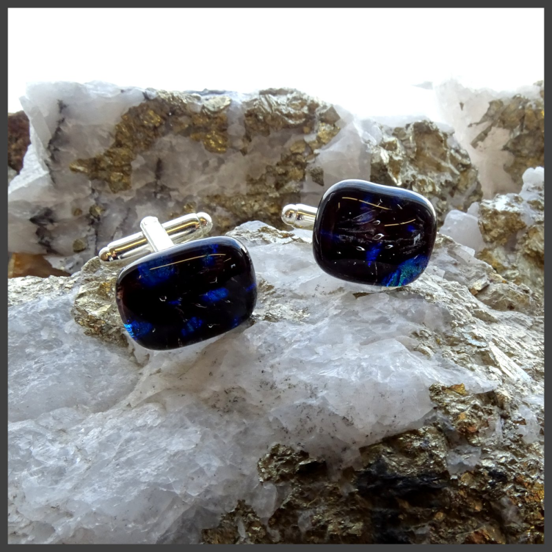 Glass cufflinks No 1