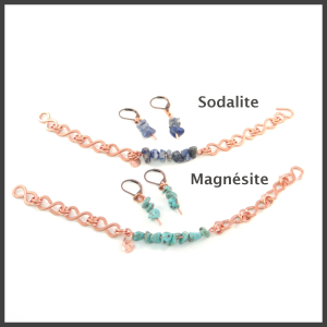 Bracelet éternité avec boucles d'oreilles