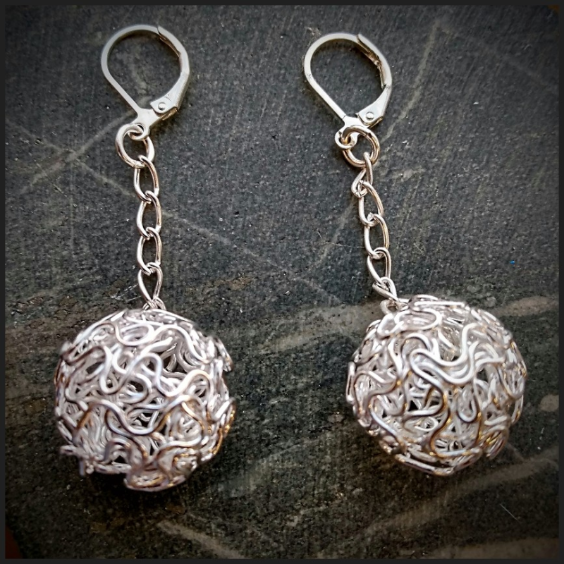 Boucles d'oreilles en argent No 5