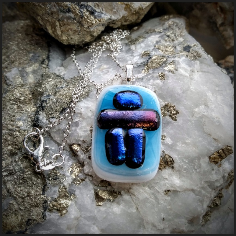 Fused glass pendant No 141