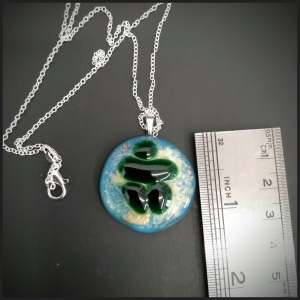 Fused glass pendant No 142