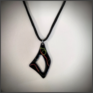 Enamelled copper necklace No 3