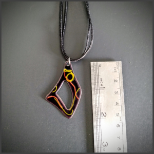 Enamelled copper necklace No 3