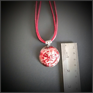 Enamelled copper necklace No 4