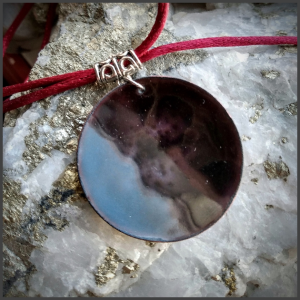 Enamelled copper necklace No 4