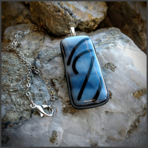 Fused glass pendant No 146