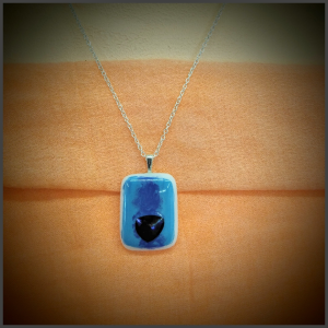 Fused glass pendant No 147