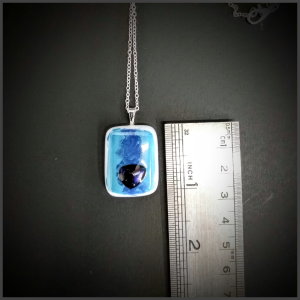 Fused glass pendant No 147