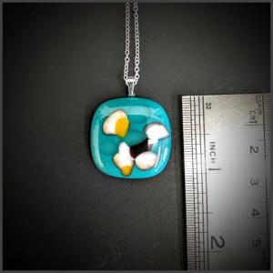 Fused glass pendant No 148