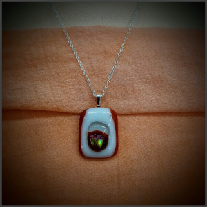 Fused glass pendant No 149