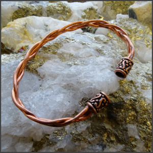 Braided copper bracelet No 2