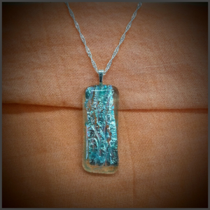 Fused glass pendant No 152