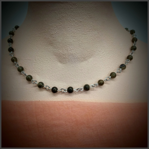 Collier en labradorite avec boucles d'oreilles