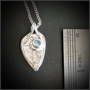 Nature fine silver pendant No 9