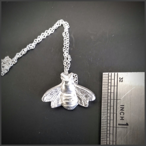 Bee fine silver pendant