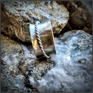 Argentium silver meditation ring No 1