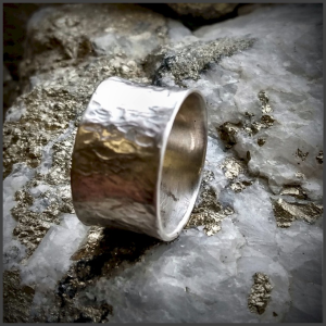 Bague en argentium bande large No 1