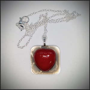 Fused glass pendant No 75