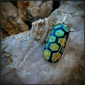 Fused glass pendant No 80