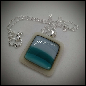 Fused glass pendant No 112