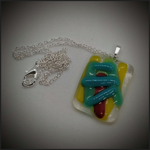 Fused glass pendant No 113