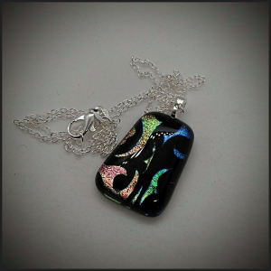 Fused glass pendant No 122