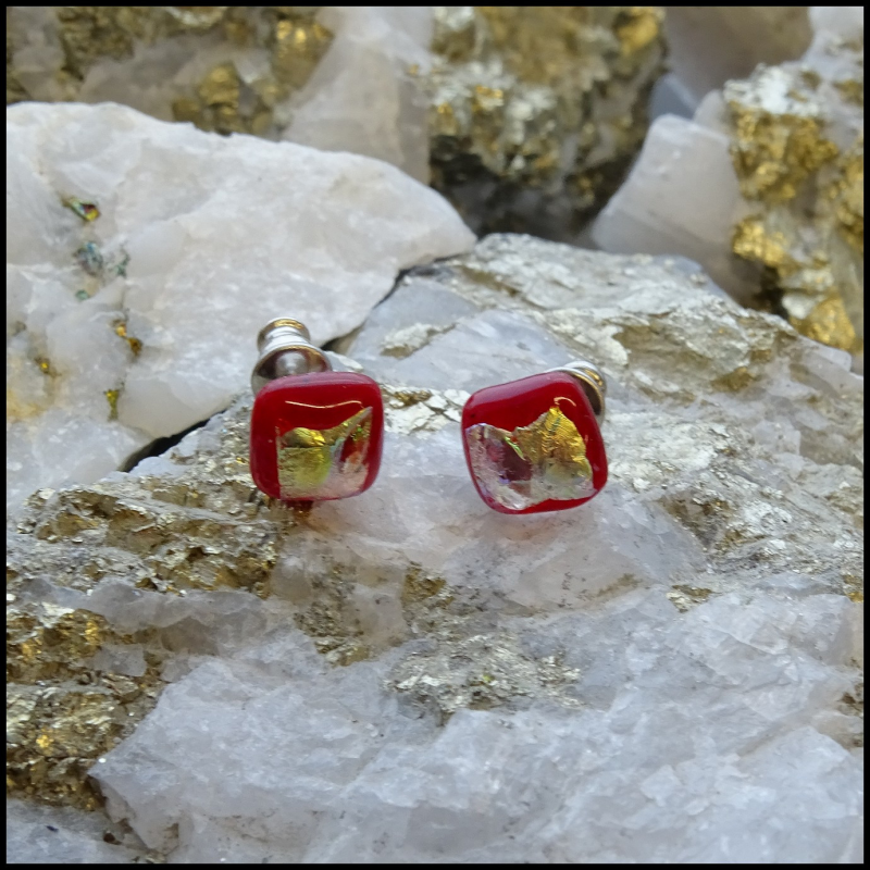 Boucles d'oreilles en verre No 47