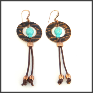 Copper earrings No 5