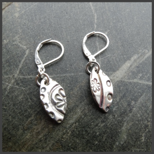 Boucles d'oreilles en argent fin No 2