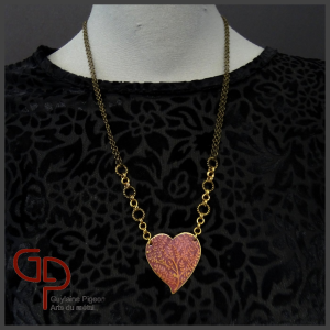 Collier coeur en laiton No 3