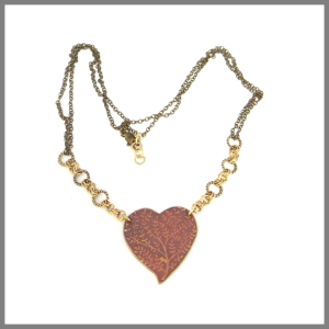 Collier coeur en laiton No 3