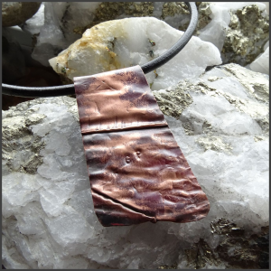 Glass on copper necklace No 2