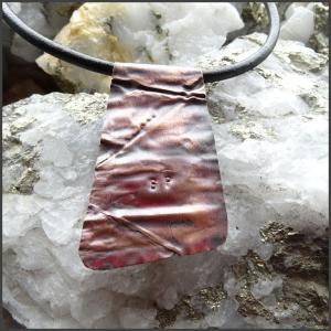 Glass on copper necklace No 1