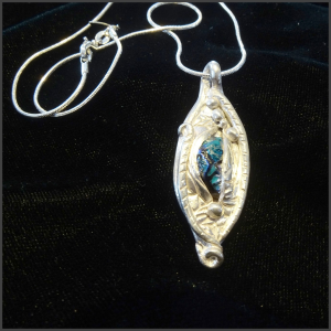 Nature fine silver pendant No 2