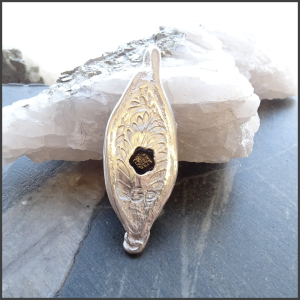 Nature fine silver pendant No 2