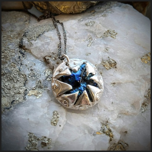 Star fine silver pendant